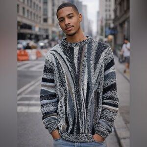 Vintage Marienbad by Patrick Groenenaal Coogi- Style Knit Pullover Sweater